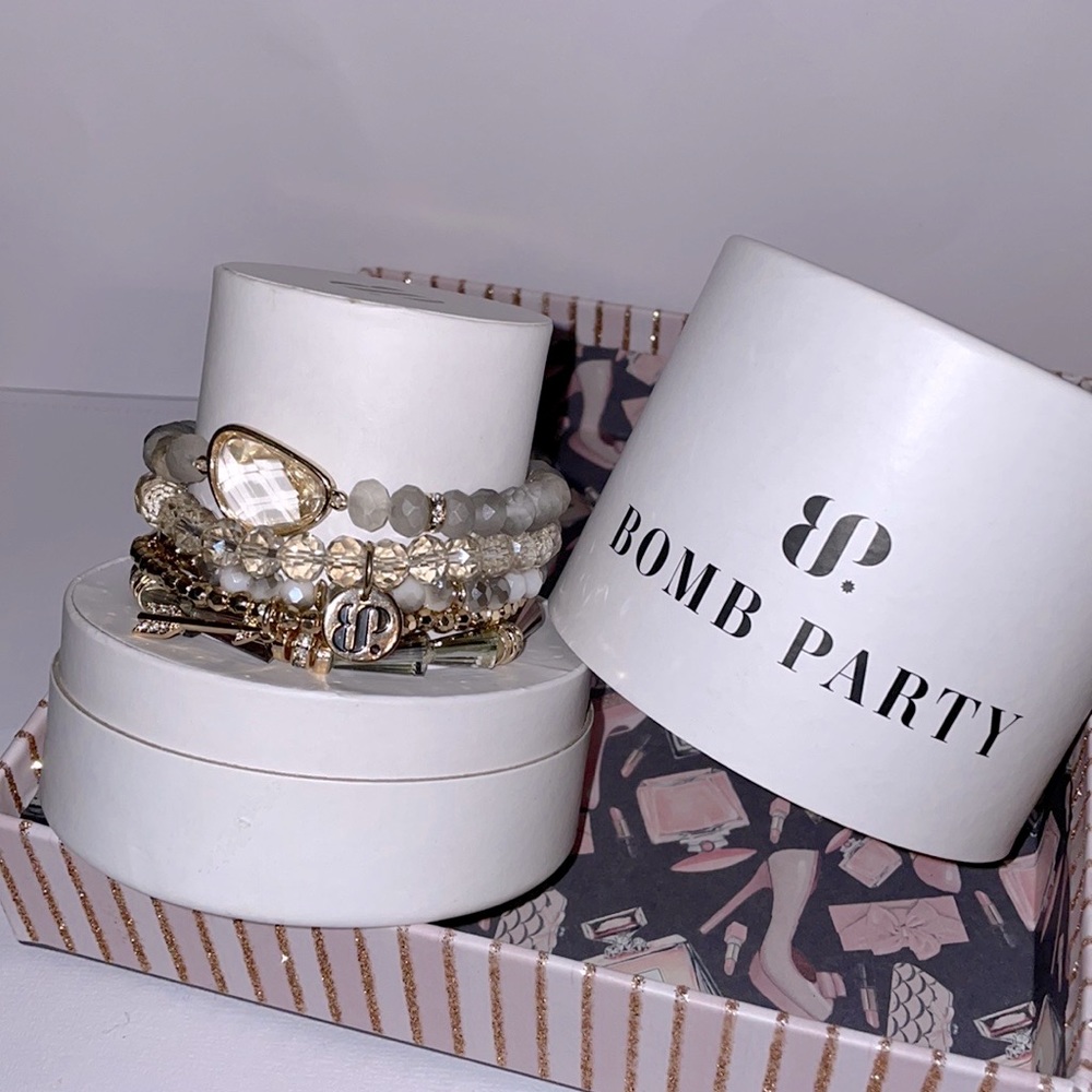 Bomb Party All That Glitters Is Gold Stacks Bracelets